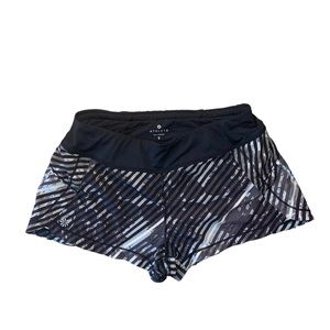 Athleta Womens Shorts Small Pulse Running Jog Mid Rise Pocket Lined Zip Pocket